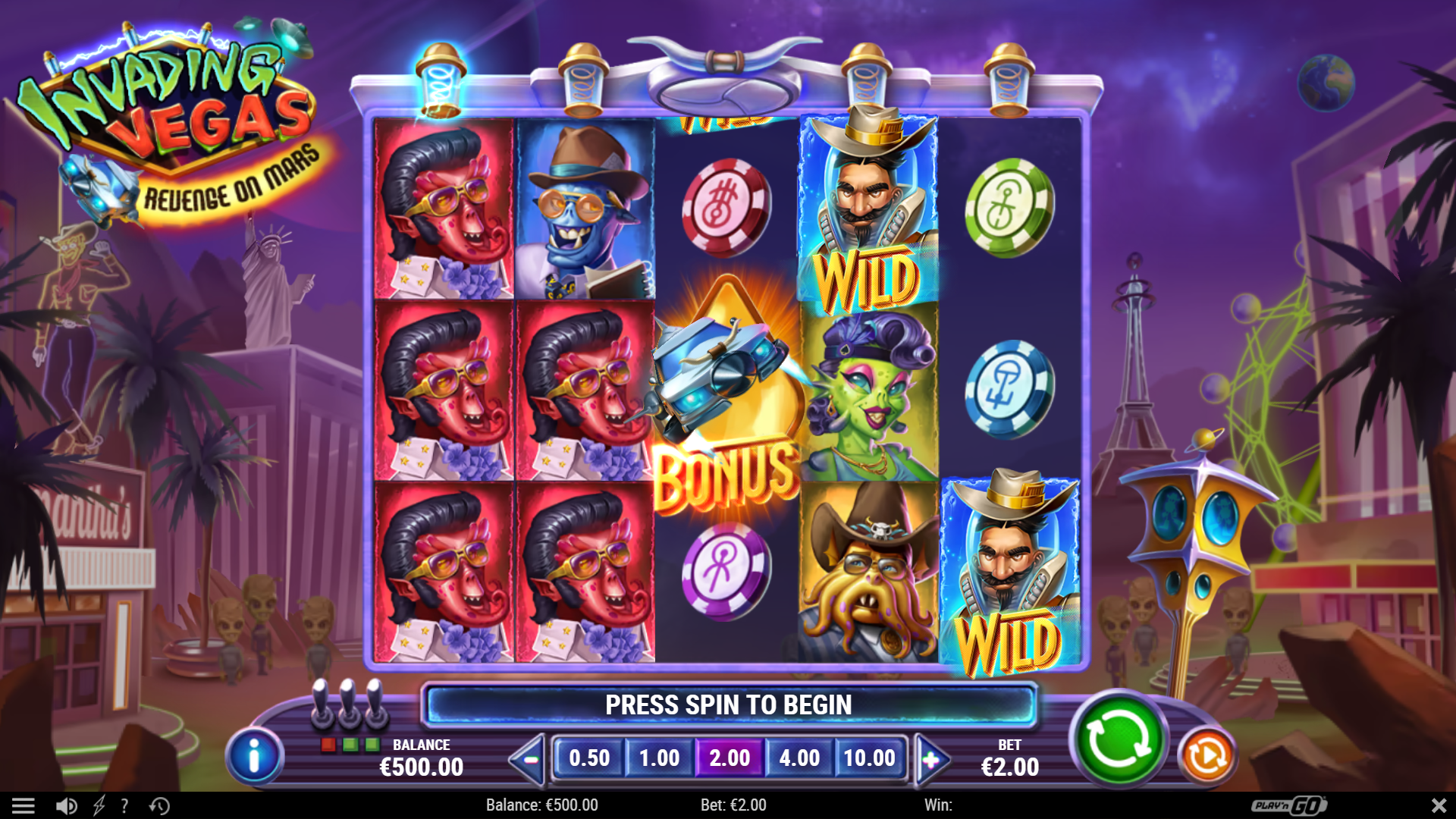 Invading Vegas Revenge on Mars slot
